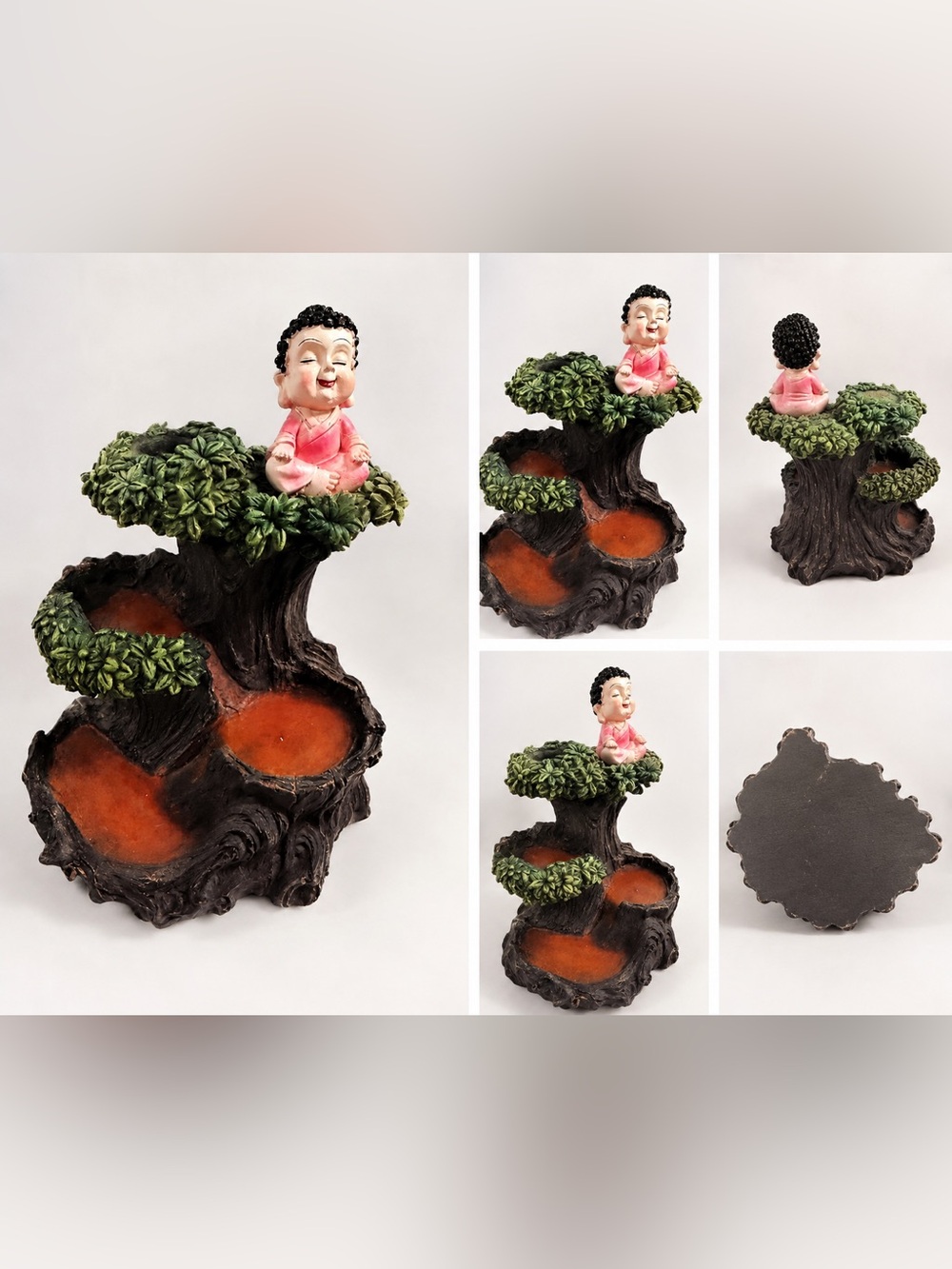 Earthbound and Trading Co. Treetop Buddha Backflow Incense Burner